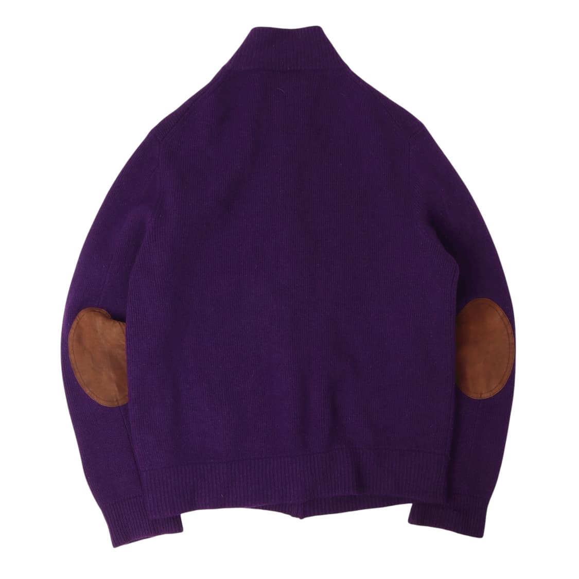 폴로랄프로렌 퍼플 엘보우패치 램스울 집업 가디건 상품이미지5