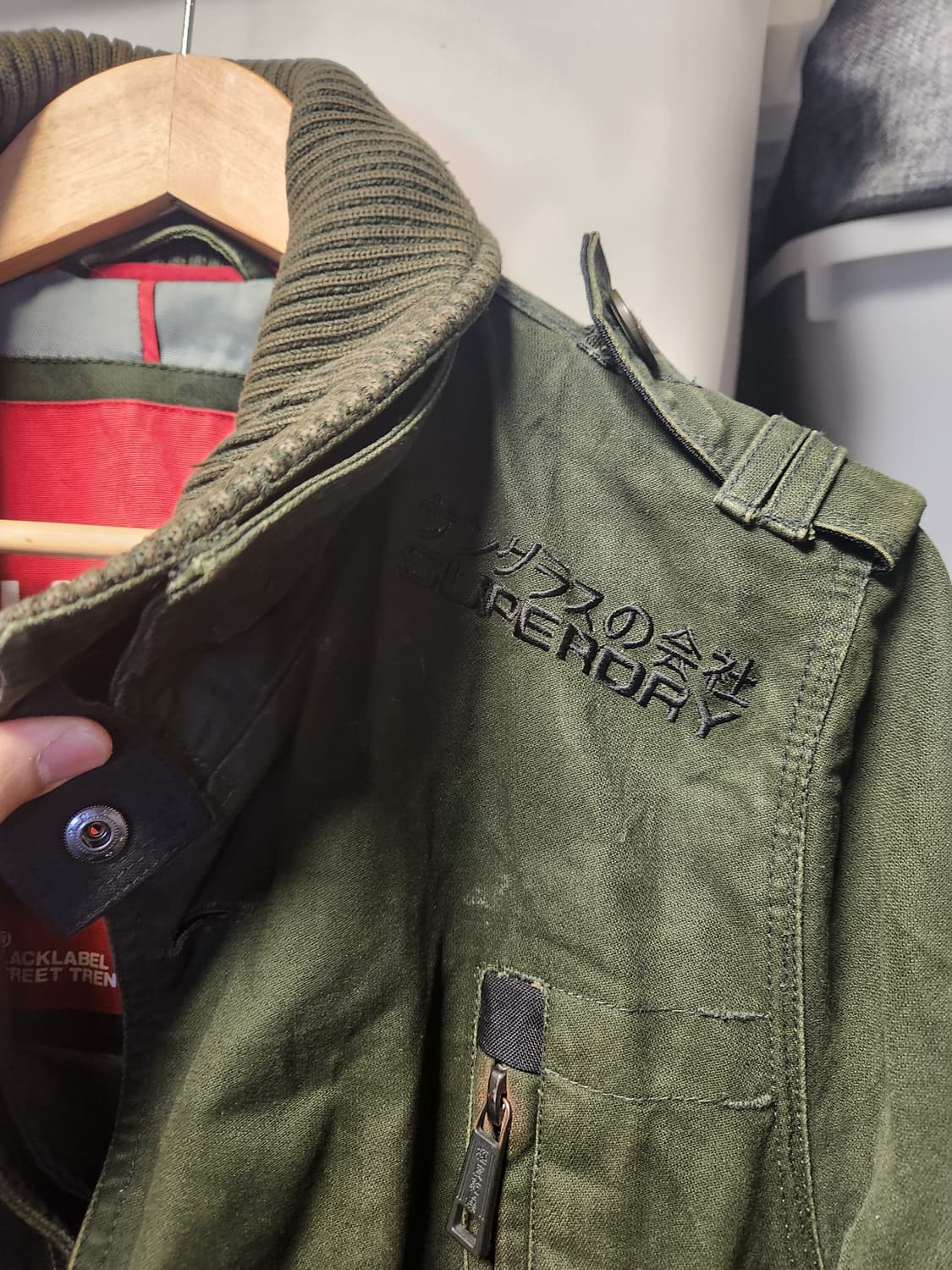 슈퍼드라이 빈티지 야상 자켓 카키 L 상품이미지3