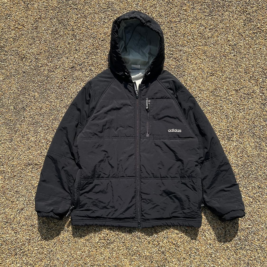 아디다스 (ADIDAS) 빅로고 후드 바람막이 패딩 상품이미지1