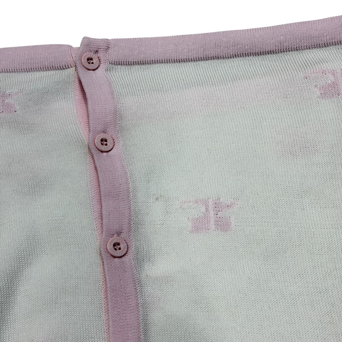 꾸레쥬 빈티지 화이트 핑크 가디건 상품이미지7