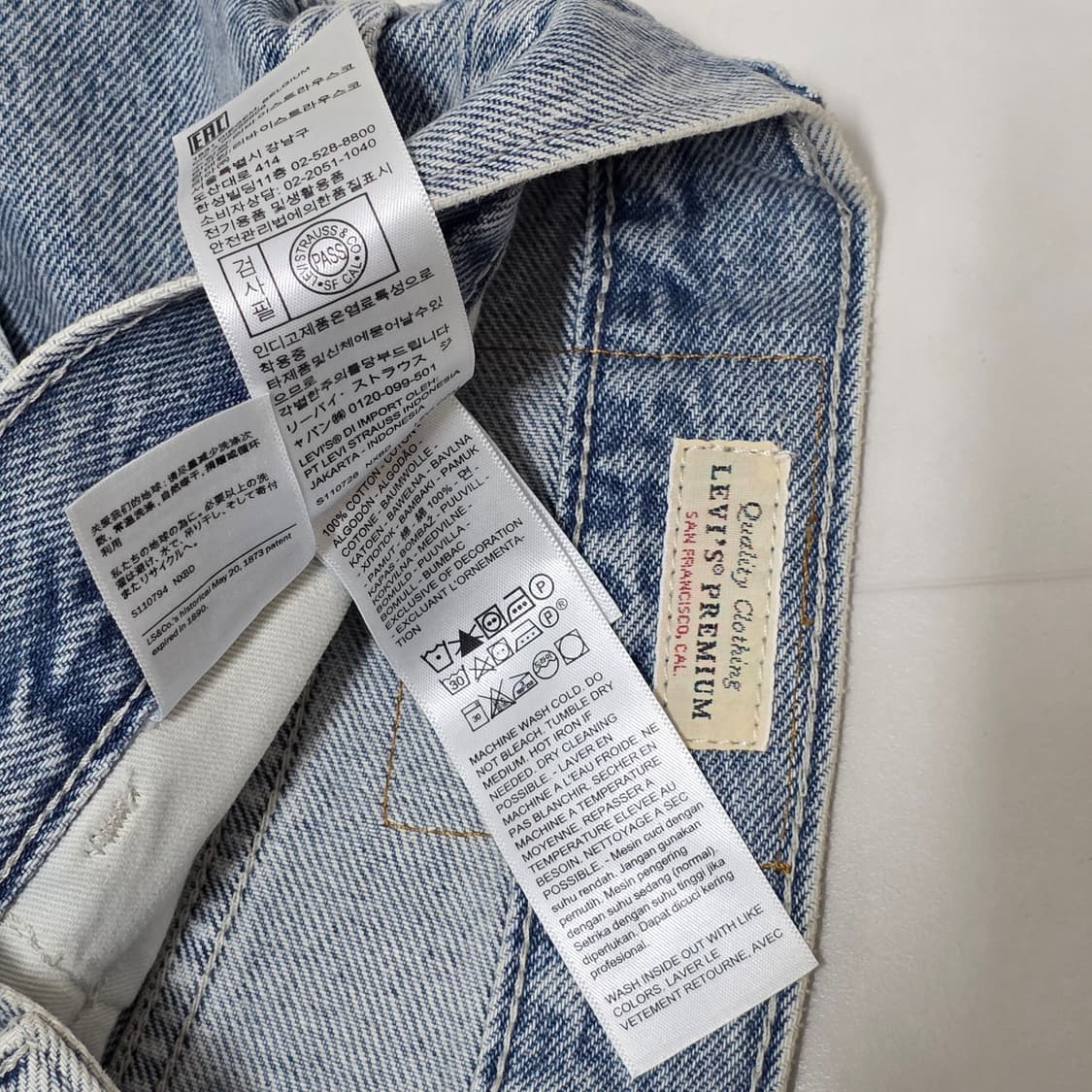 34 리바이스 연청 데님 카고 버뮤다 반바지 상품이미지4