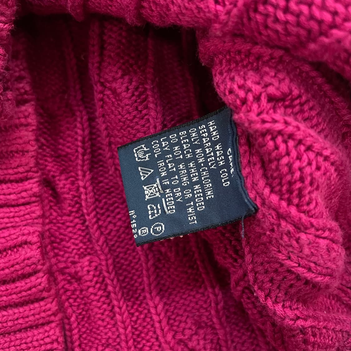 폴로 랄프로렌 포니 로고 케이블 니트 마젠타 상품이미지5