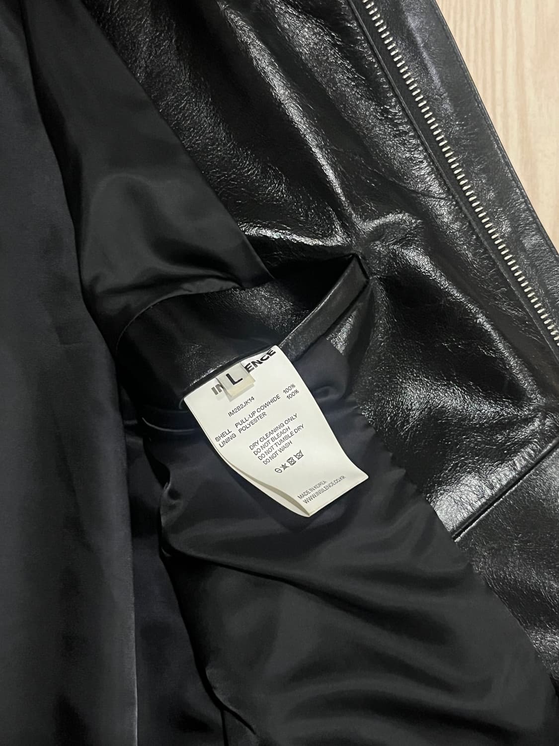 인사일런스 블랙 레더자켓 L 판매 상품이미지6