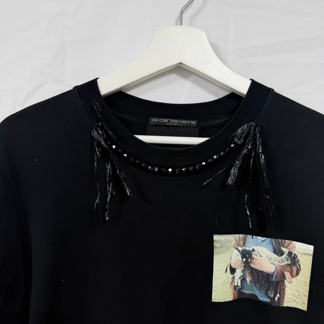 시몬로샤(Simone Rocha) 넥 리본 반팔 티셔츠 상품이미지5