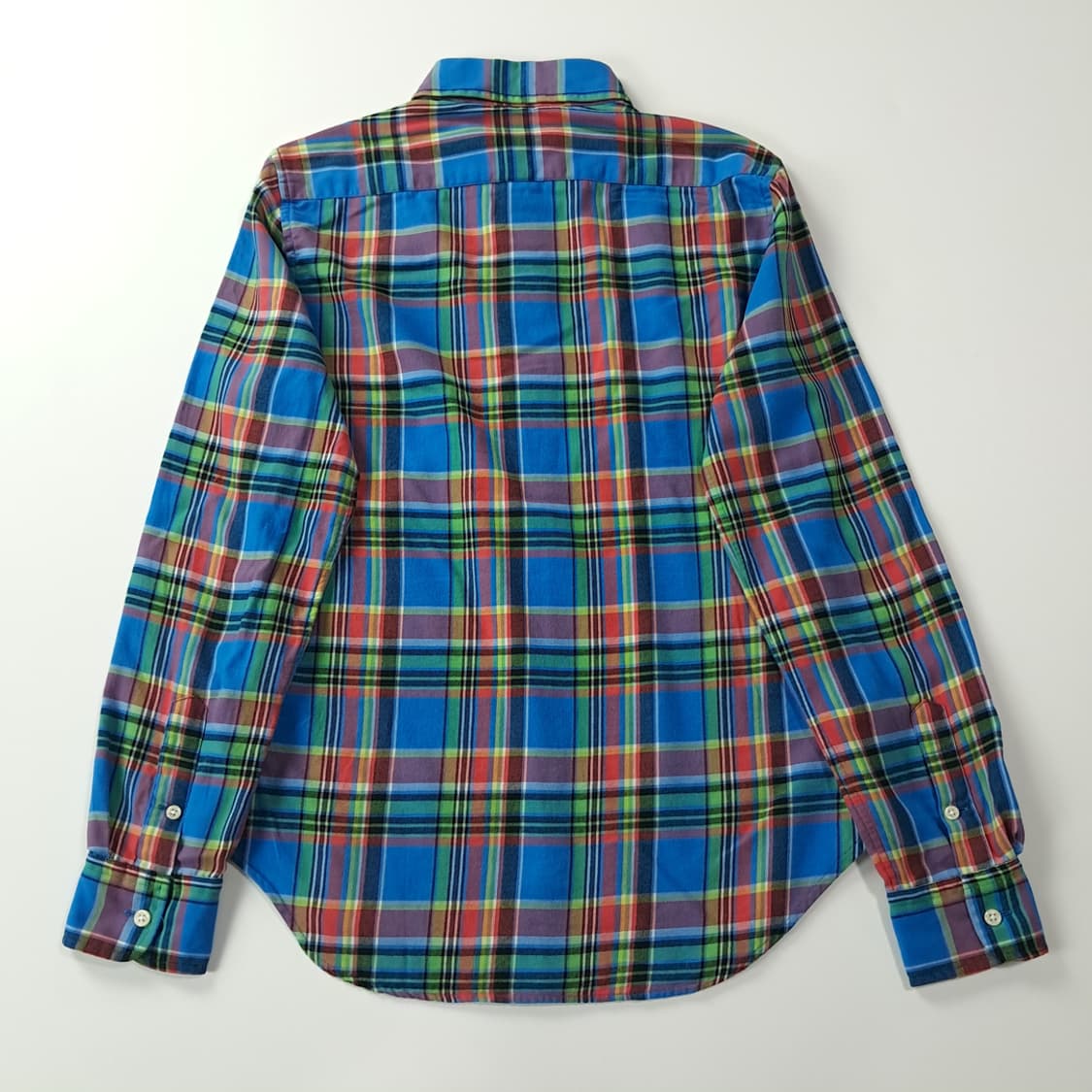 CK881 S 폴로 블루블랙 타탄체크 셔츠 남방 상품이미지6