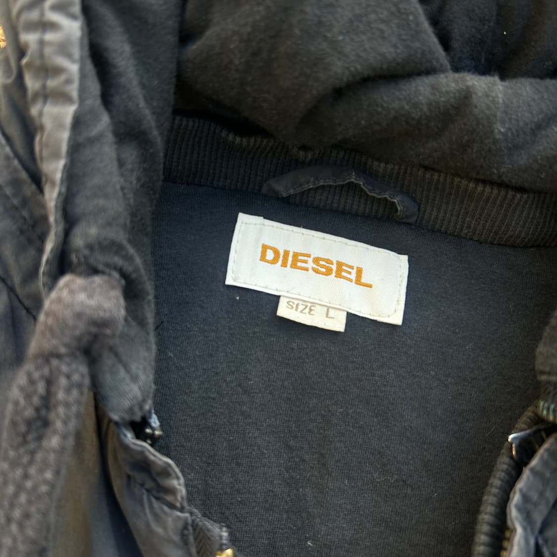 디젤(DISEL) 블랙 후드 바람막이 자켓 상품이미지6