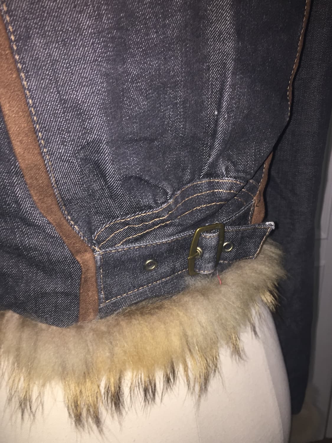 데님 퍼자켓 데님자켓 청자켓 갸루 오네갸루 빈티지 Y2K 상품이미지4