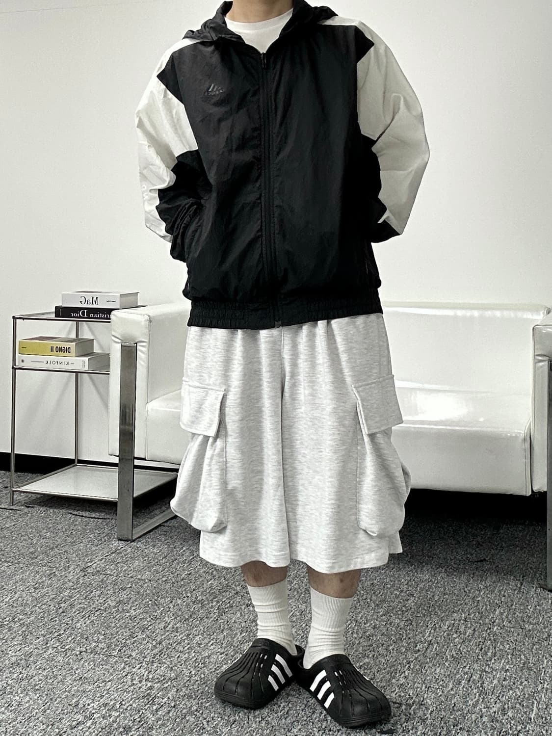 아디다스 오버핏 우븐 바람막이 XL   상품이미지4