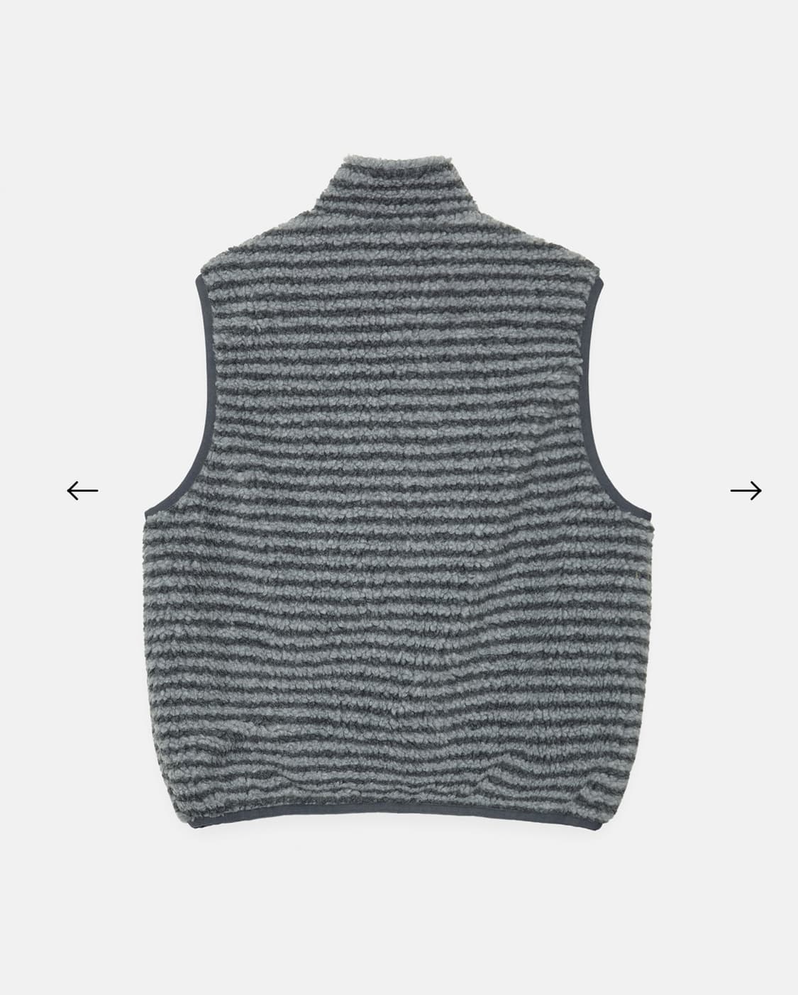 스트라이프 부클 플리스 베스트 상품이미지3