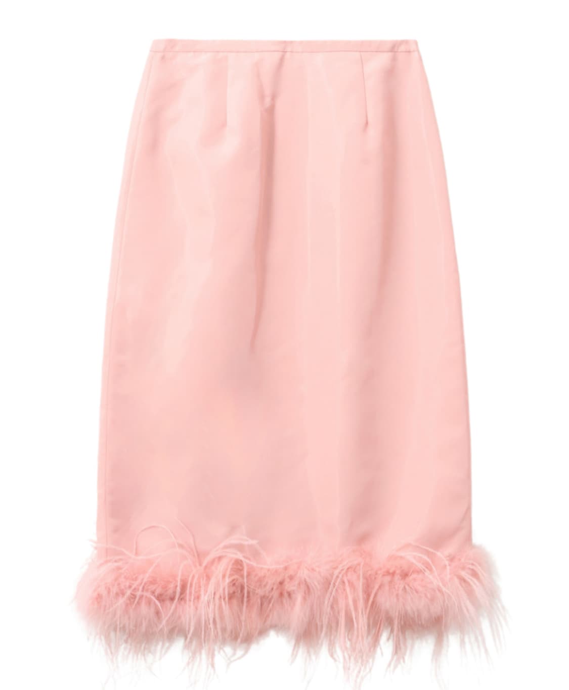 문선 moonsun 오스트리치 헤어 스커트 핑크 상품이미지1