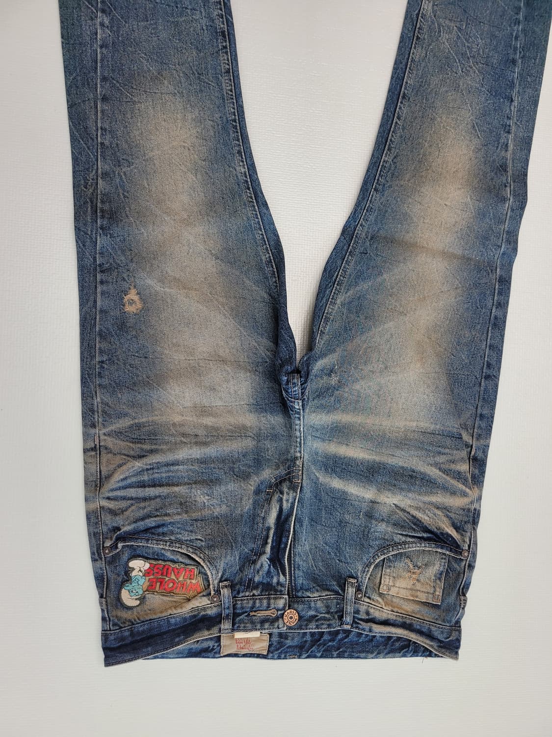 홀하우스 WHOLE HAUSE 남자 빈티지 워싱 청바지 34 스틸블루  상품이미지3