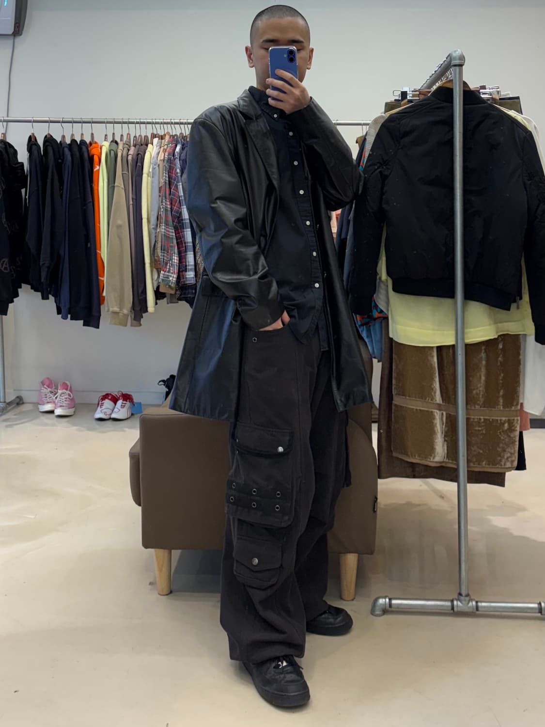 지안니 아르미 롱 레더 자켓 상품이미지8