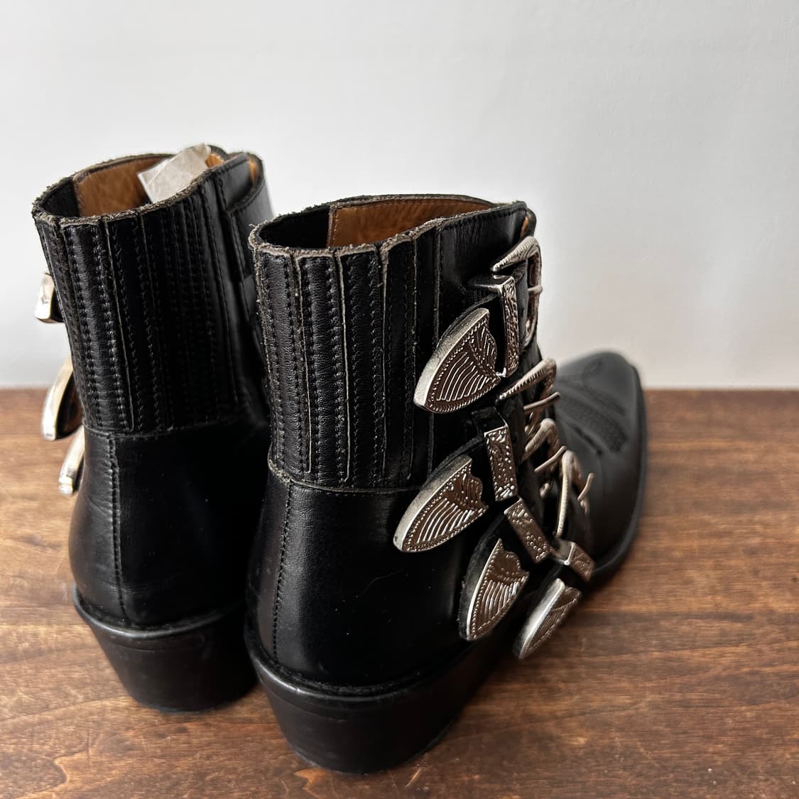Stitch Leather Western Belt Boots 상품이미지7