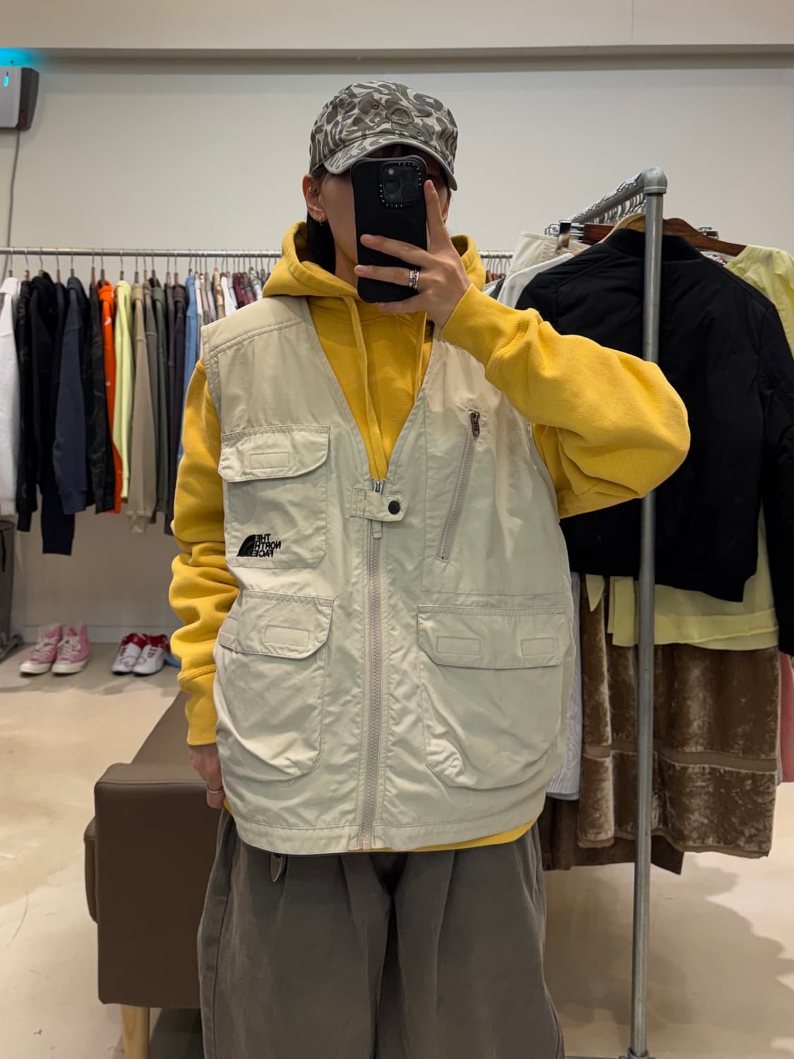 노스페이스 나일론 피싱 베스트 베이지 상품이미지5