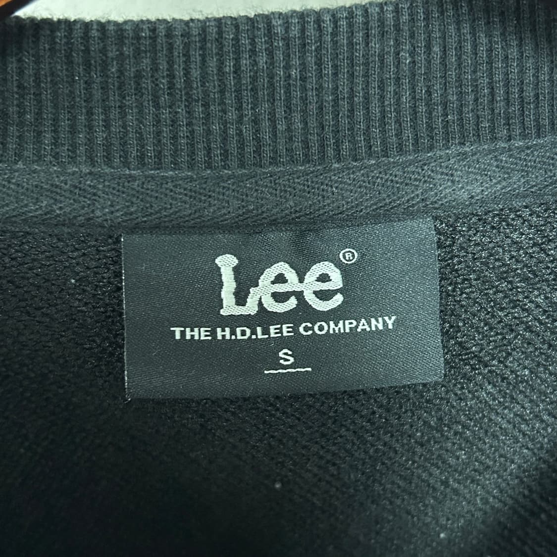 리 빅로고 오버핏 맨투맨 블랙 상품이미지6