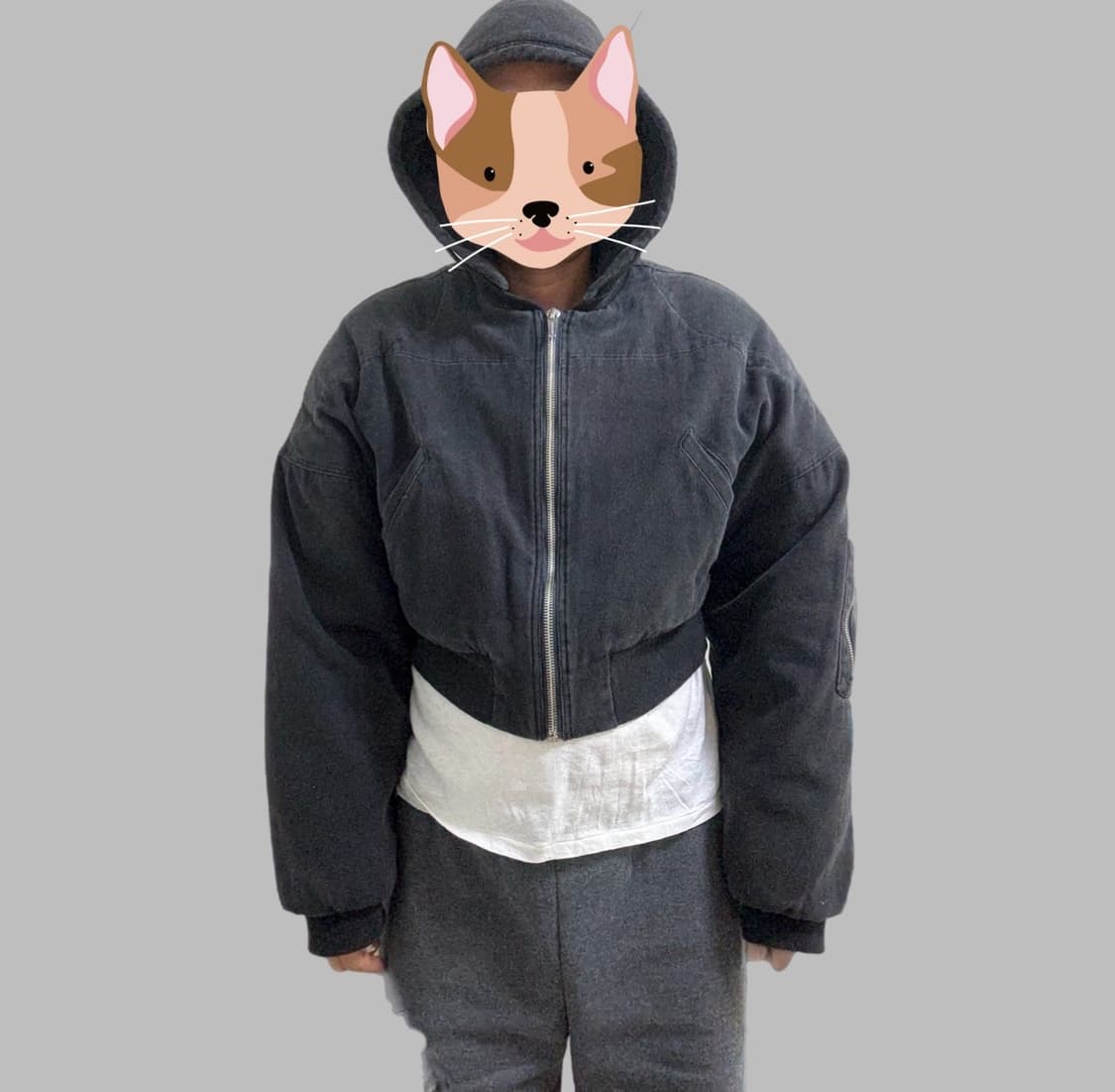 ARNO DE FRANCE 25ss 크롭 후드 머슬 봄버 상품이미지2