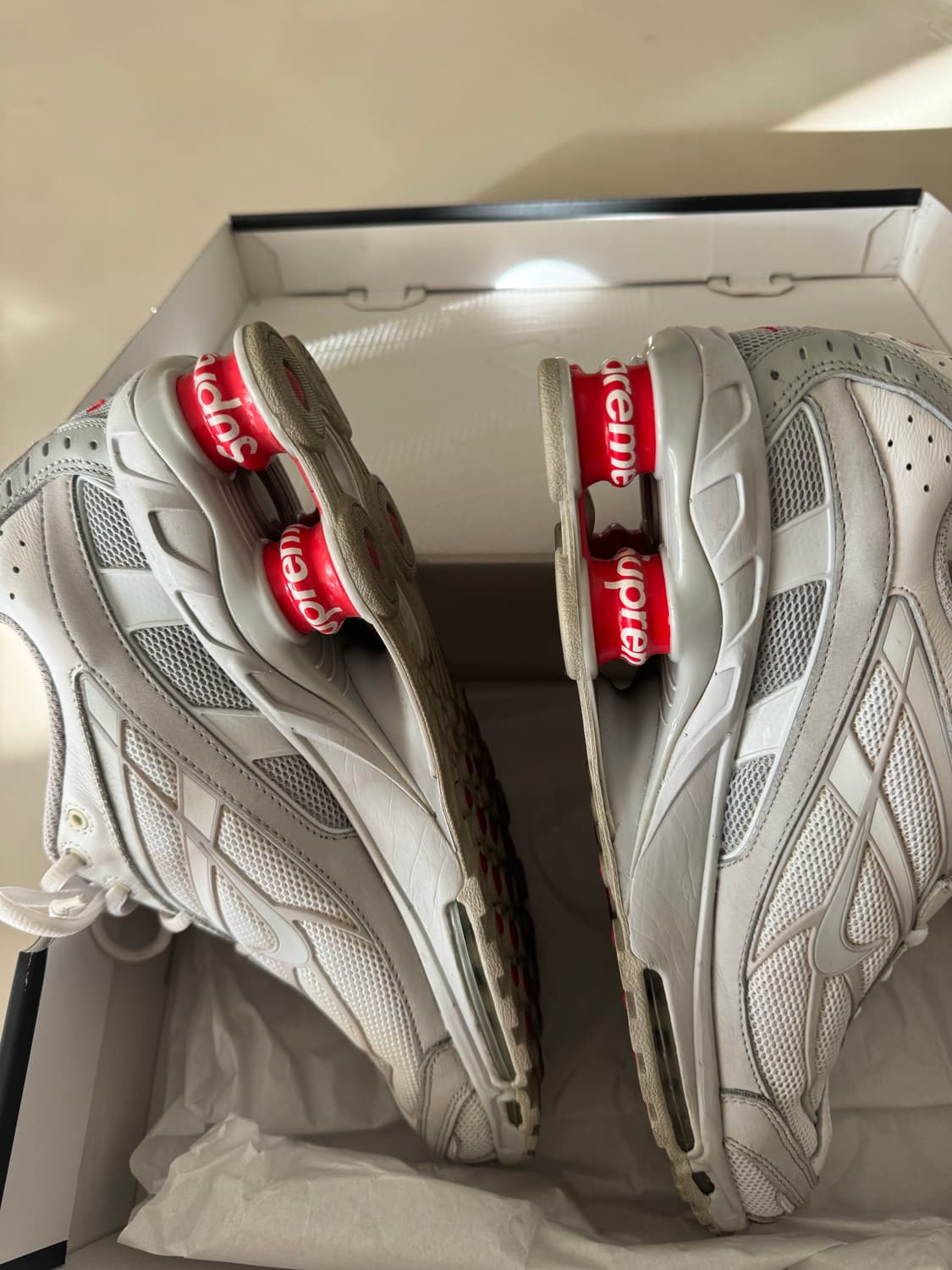 나이키 슈프림 샥스 라이드2 화이트 270 상품이미지6