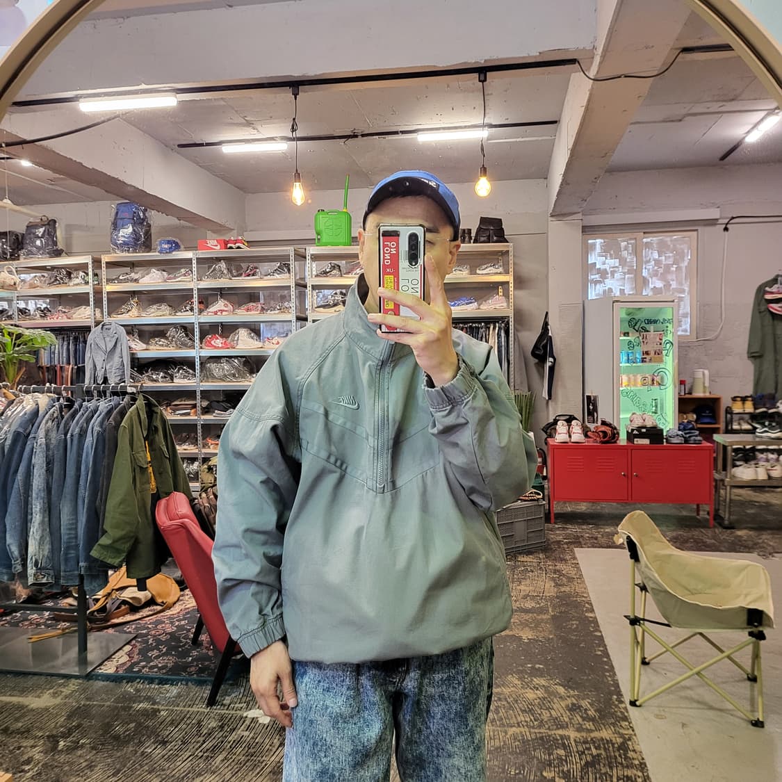 나이키 윈드러너 캔버스 자켓 스모크 그레이 (XL) 상품이미지3