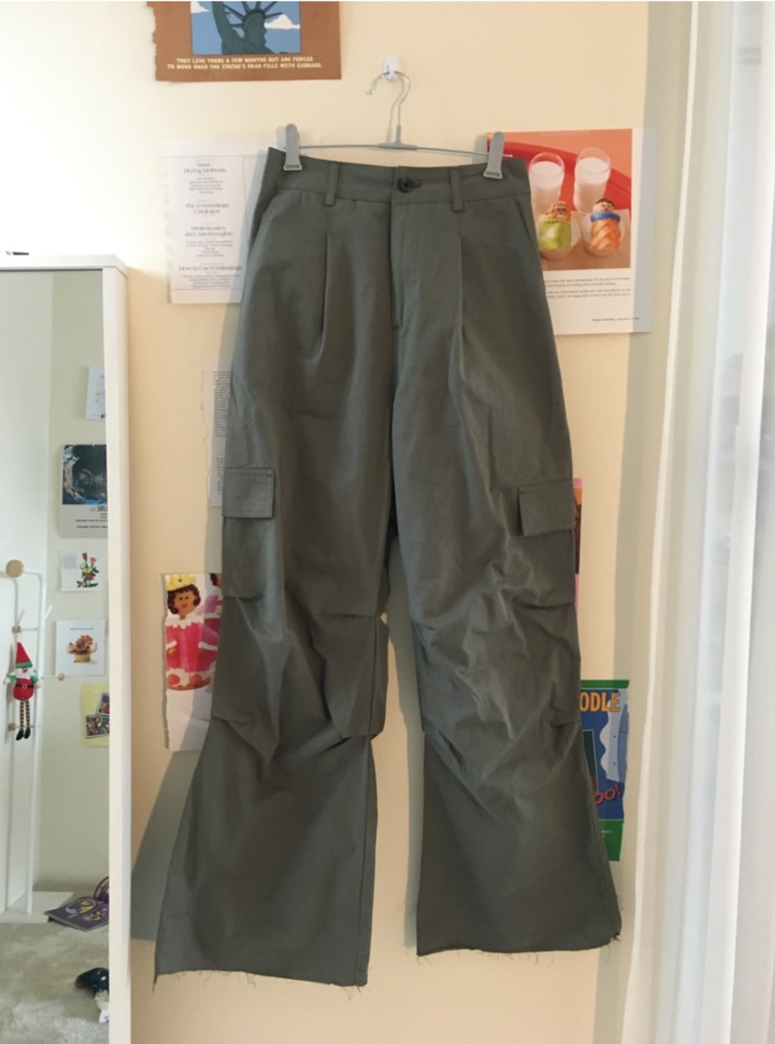 보우아카이브 스트랩 카고 팬츠_카키 M 상품이미지4