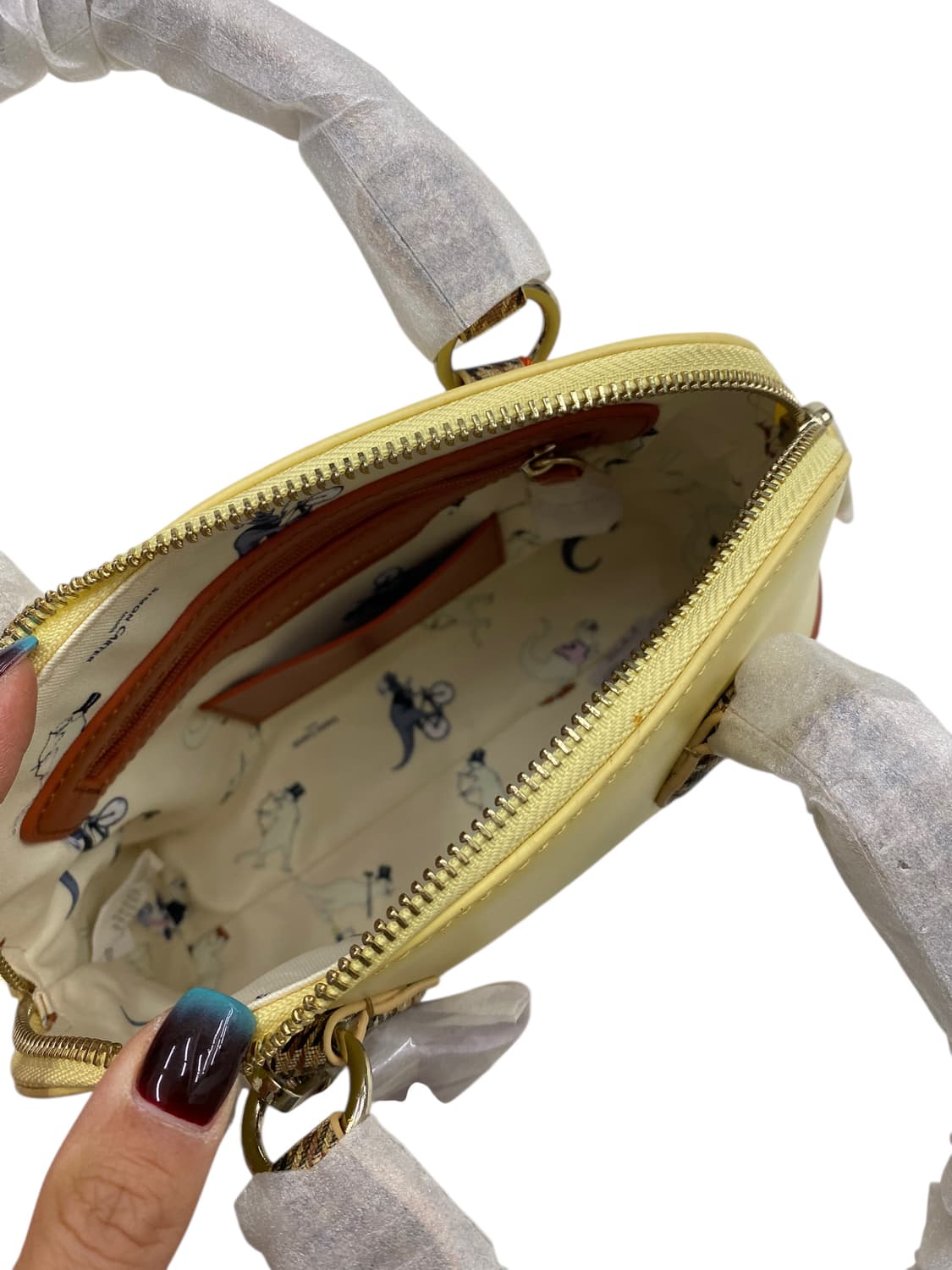 사이먼카터 런던 옐로우 브라운 토트백 + 스트랩 상품이미지3