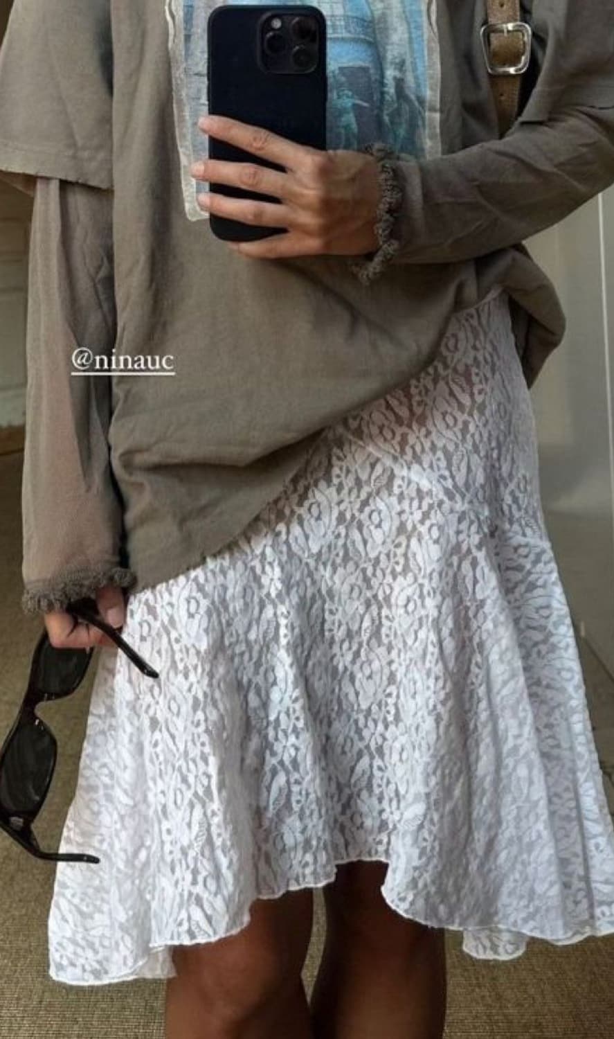 레이어드 레이스 스커트 상품이미지2