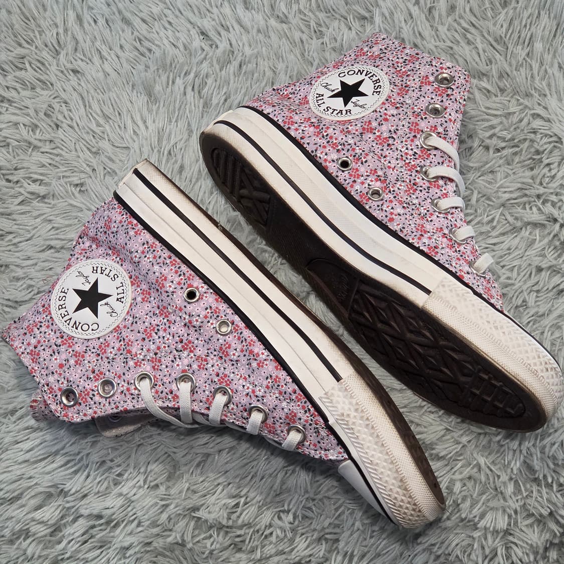 7q-2:컨버스 척테일러 올스타 하이 컷 플라워 패턴 (23.5cm) 상품이미지6