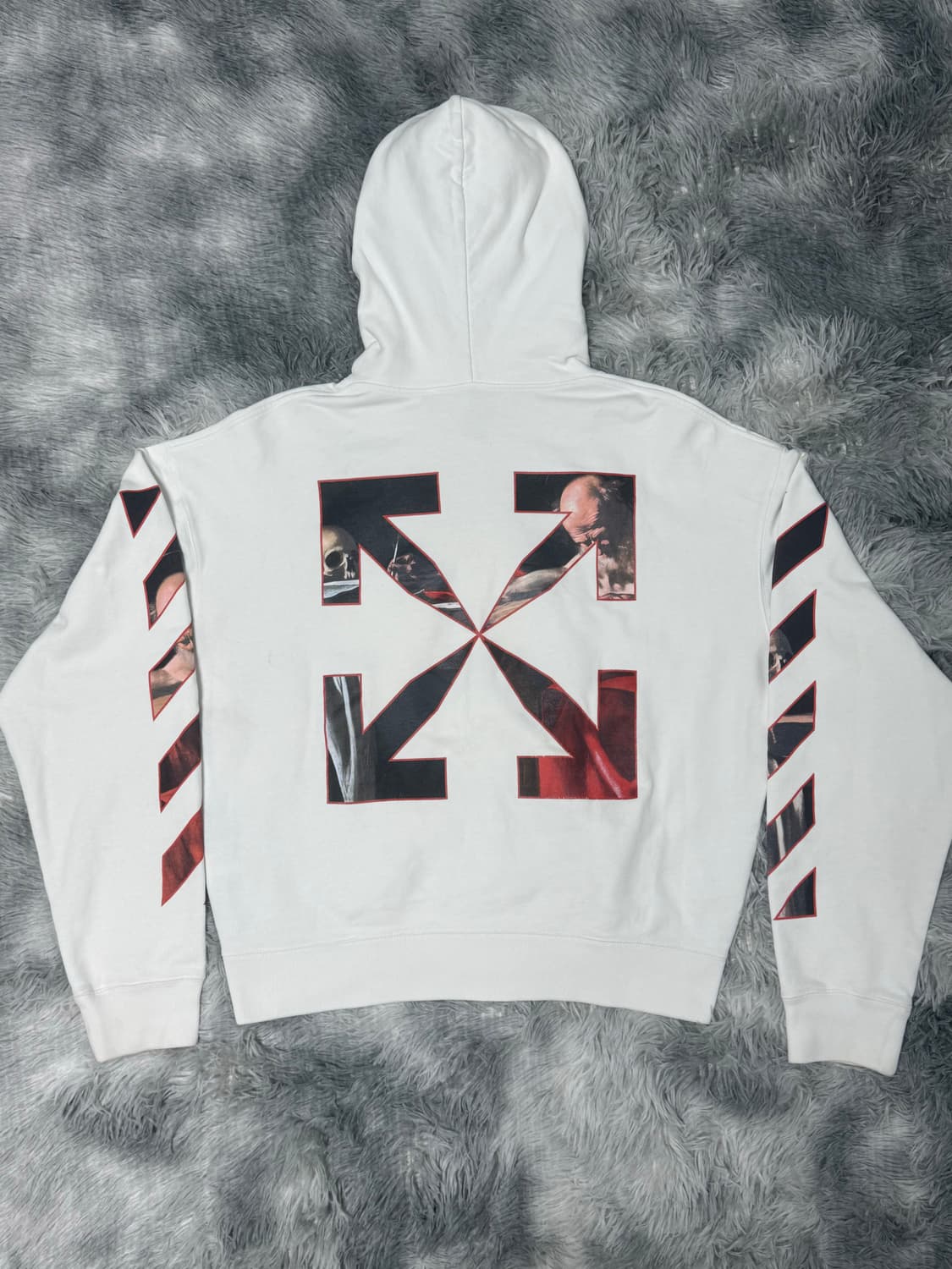 오프화이트 카라바조 후드티 화이트 L 상품이미지2