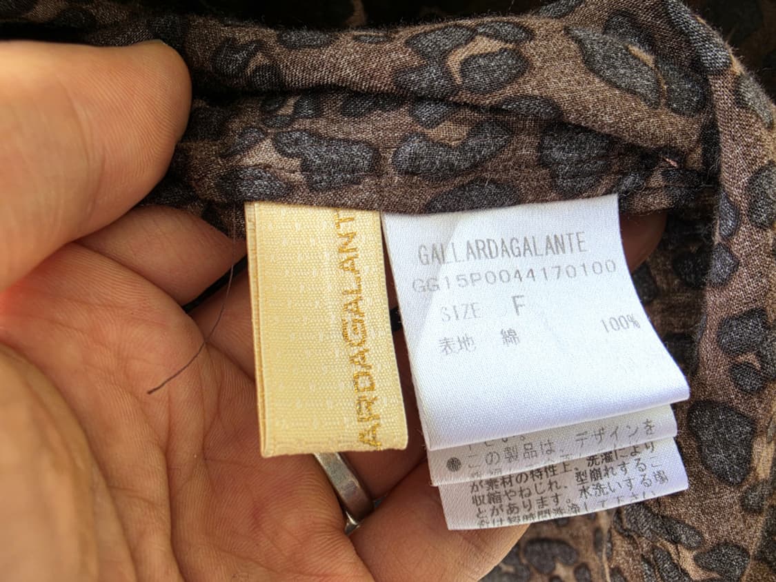 가리얄다갈란테 레오파드 드롭숄더 셔츠 (made in japan) 상품이미지8