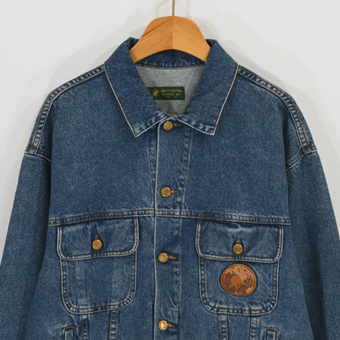 90's made in italy HUNTING WORLD 데님자켓 상품이미지3