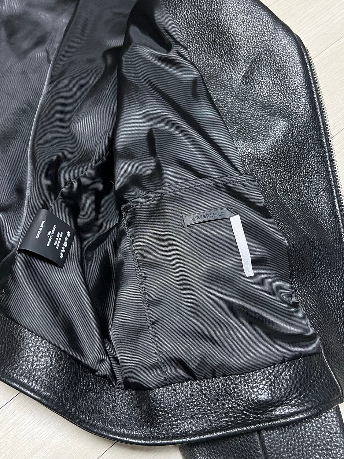 미스터차일드오버사이즈카우하이드라이더자켓 free 상품이미지5