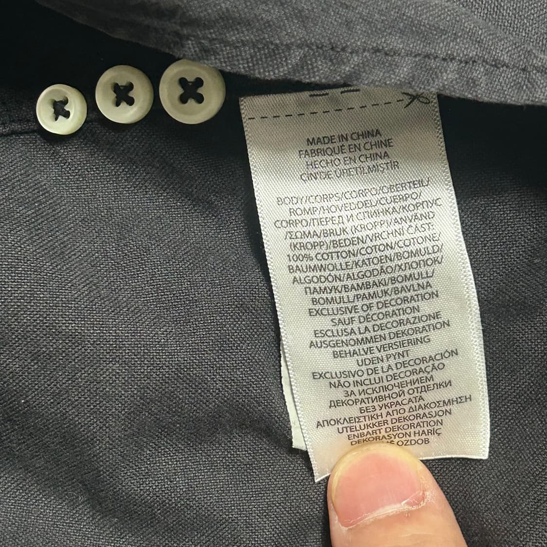 S 폴로랄프로렌 클래식핏 블랙 코튼 셔츠 상품이미지5