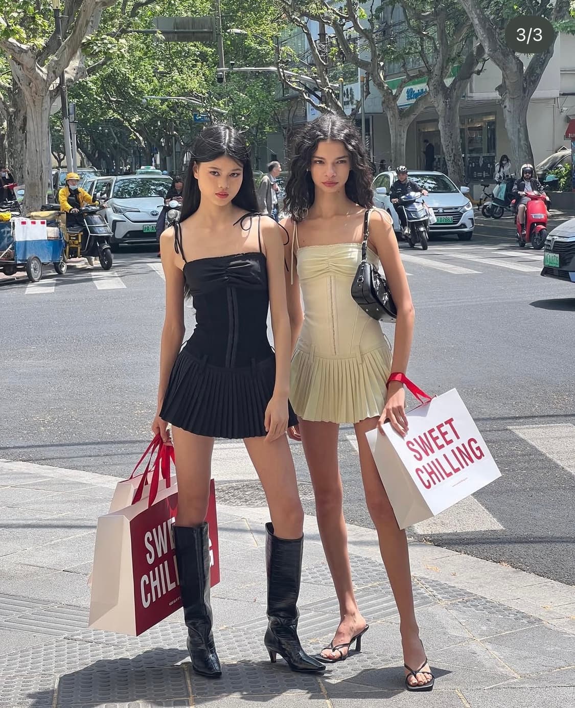 스위트칠링) 코르셋 플리츠 미니 드레스 원피스 상품이미지6