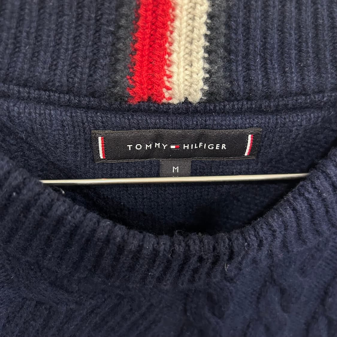 타미힐피거 울 코튼 멀티패턴 피셔맨 니트 상품이미지3