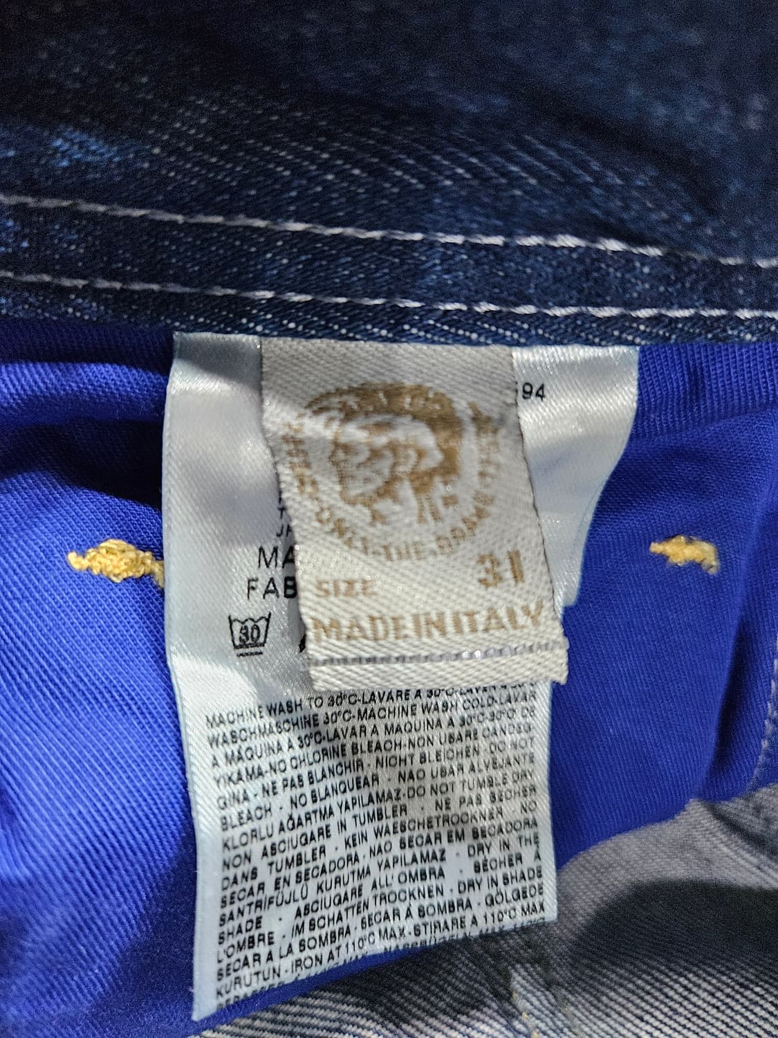 디젤 블루 남성 슬림핏 허리 32 데님팬츠  상품이미지3