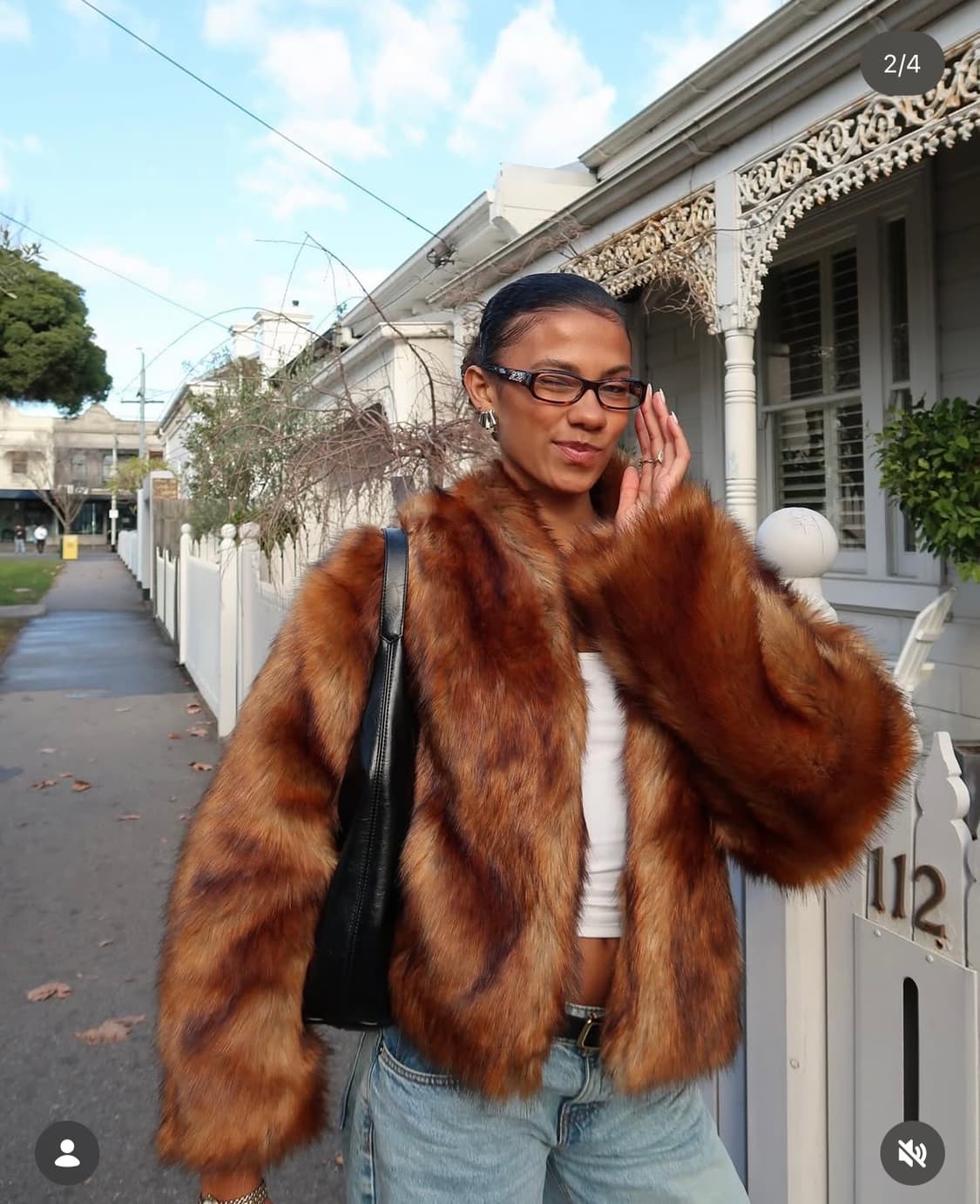 KHY 카일리제너 faux fur jacket XS 상품이미지3