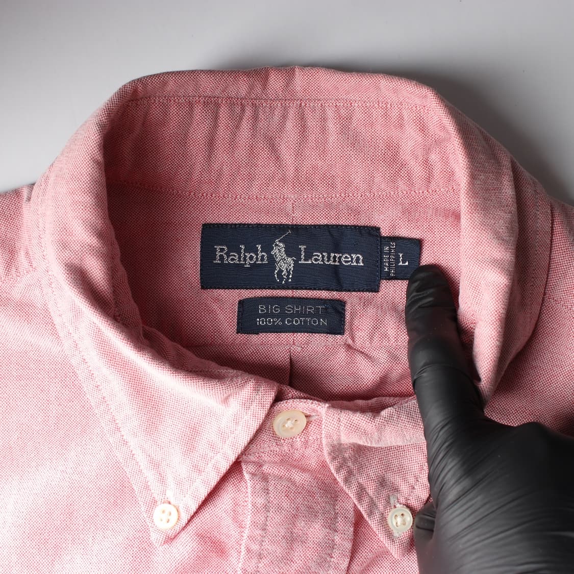 폴로 랄프 로렌 빅 셔츠 핑크 L 상품이미지5