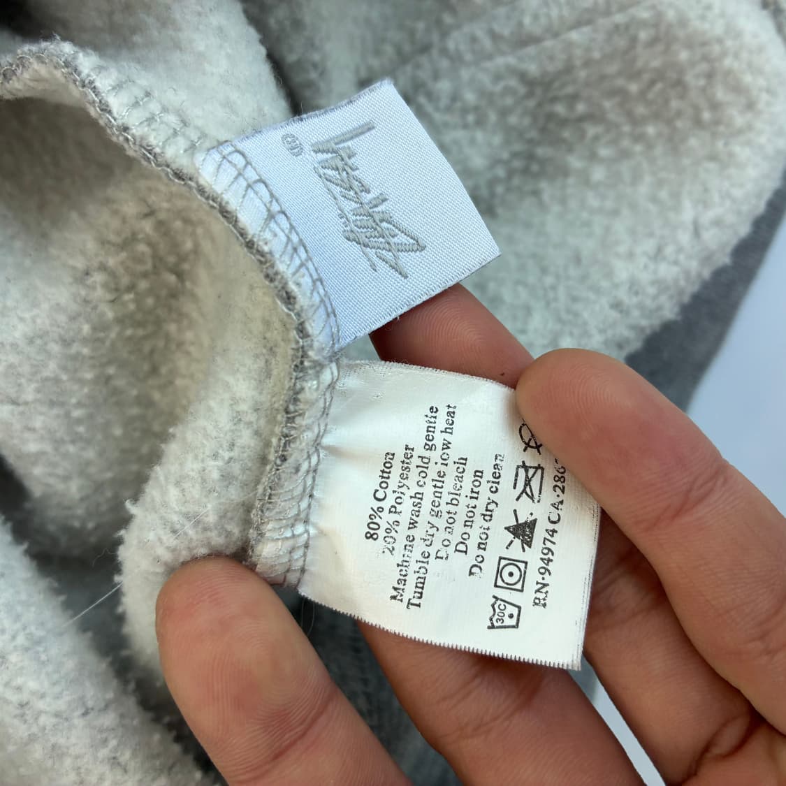 Stussy  스투시 스탁로고 그레이 후드집업  상품이미지7