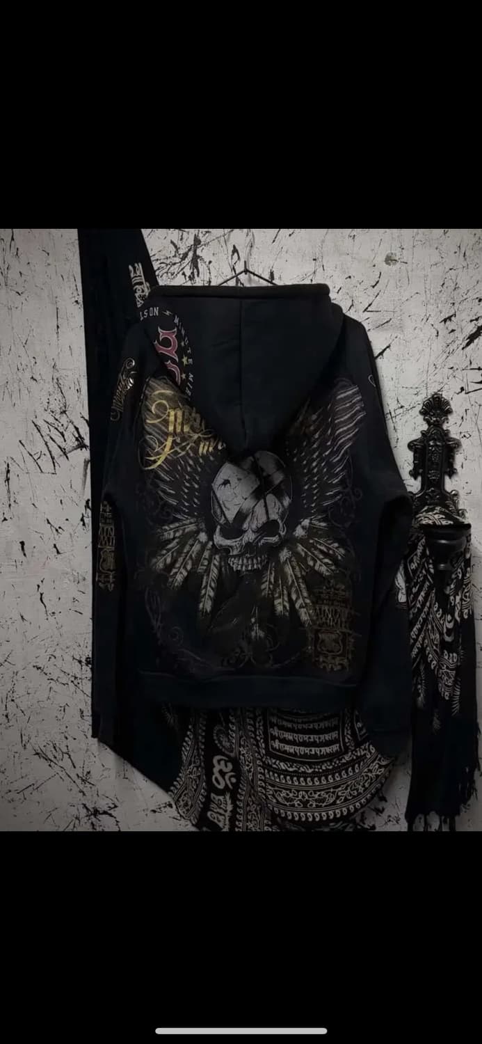 대장 펑크 해골 후드집업 펑크룩 고스 펑크 스컬 상품이미지1