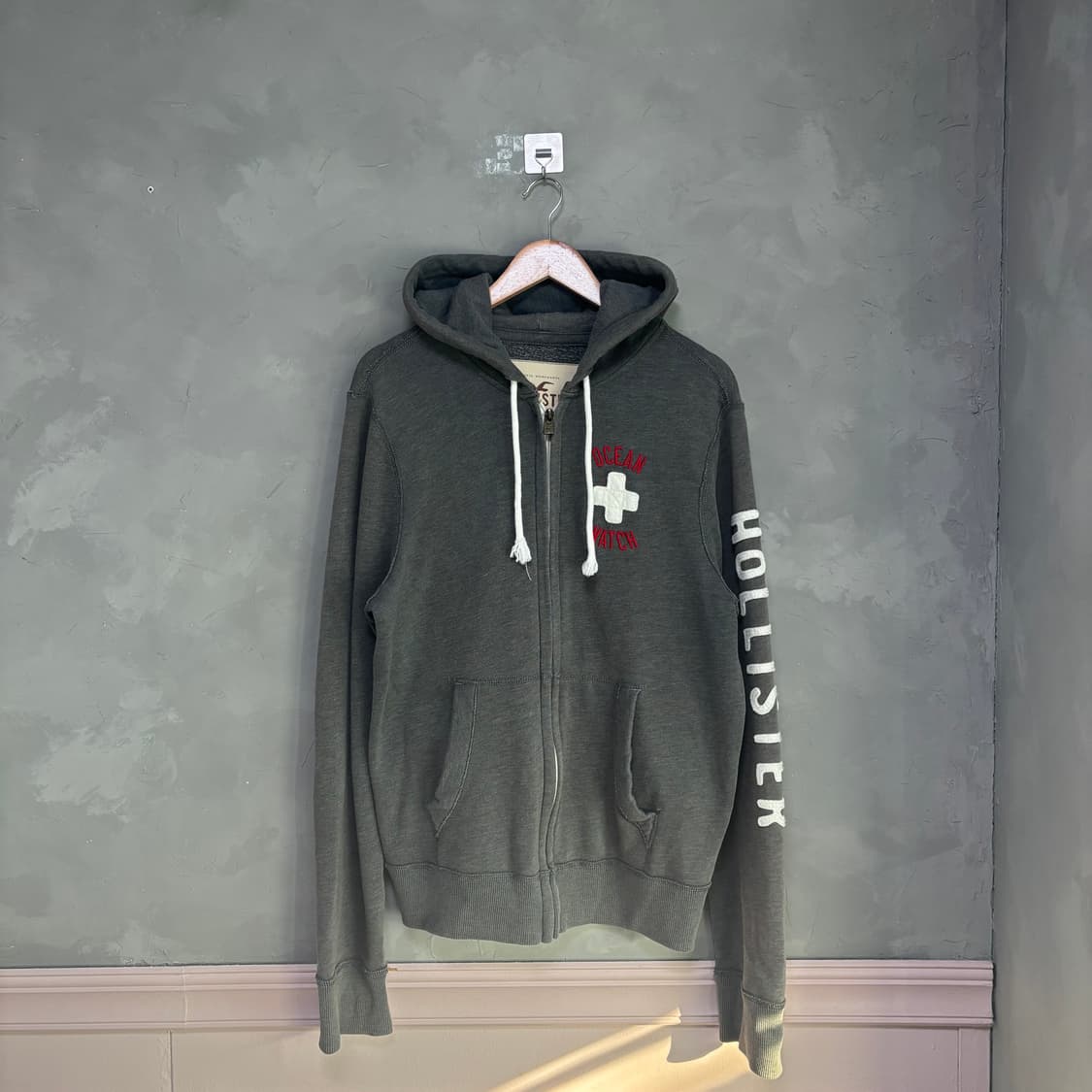 홀리스터 후드집업 차콜 그레이 상품이미지1