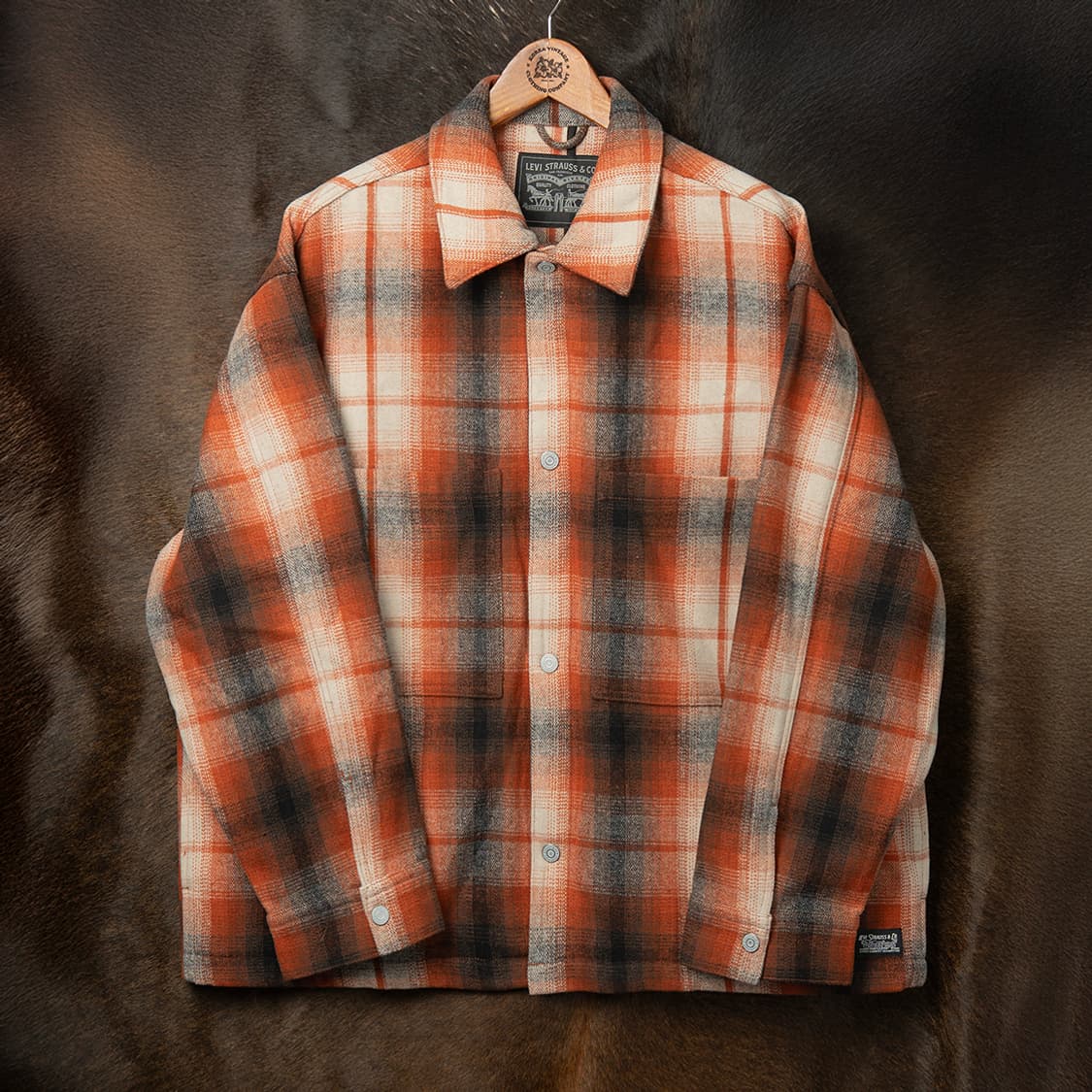 [110~120] 리바이스 21FW 옴브레체크 쵸어코트  상품이미지1