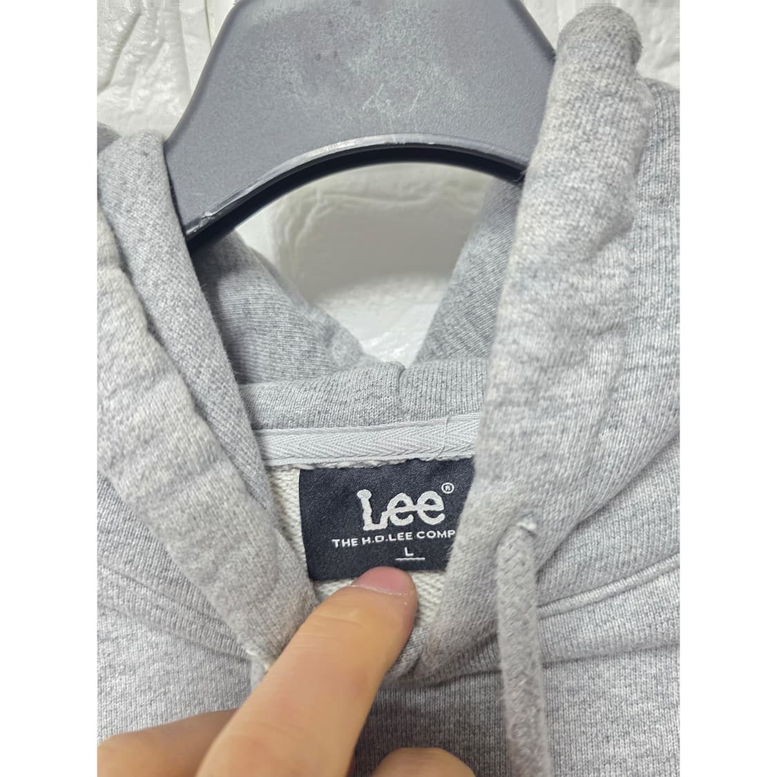 택포_ 21s Lee 회색 후드티 L 상품이미지2