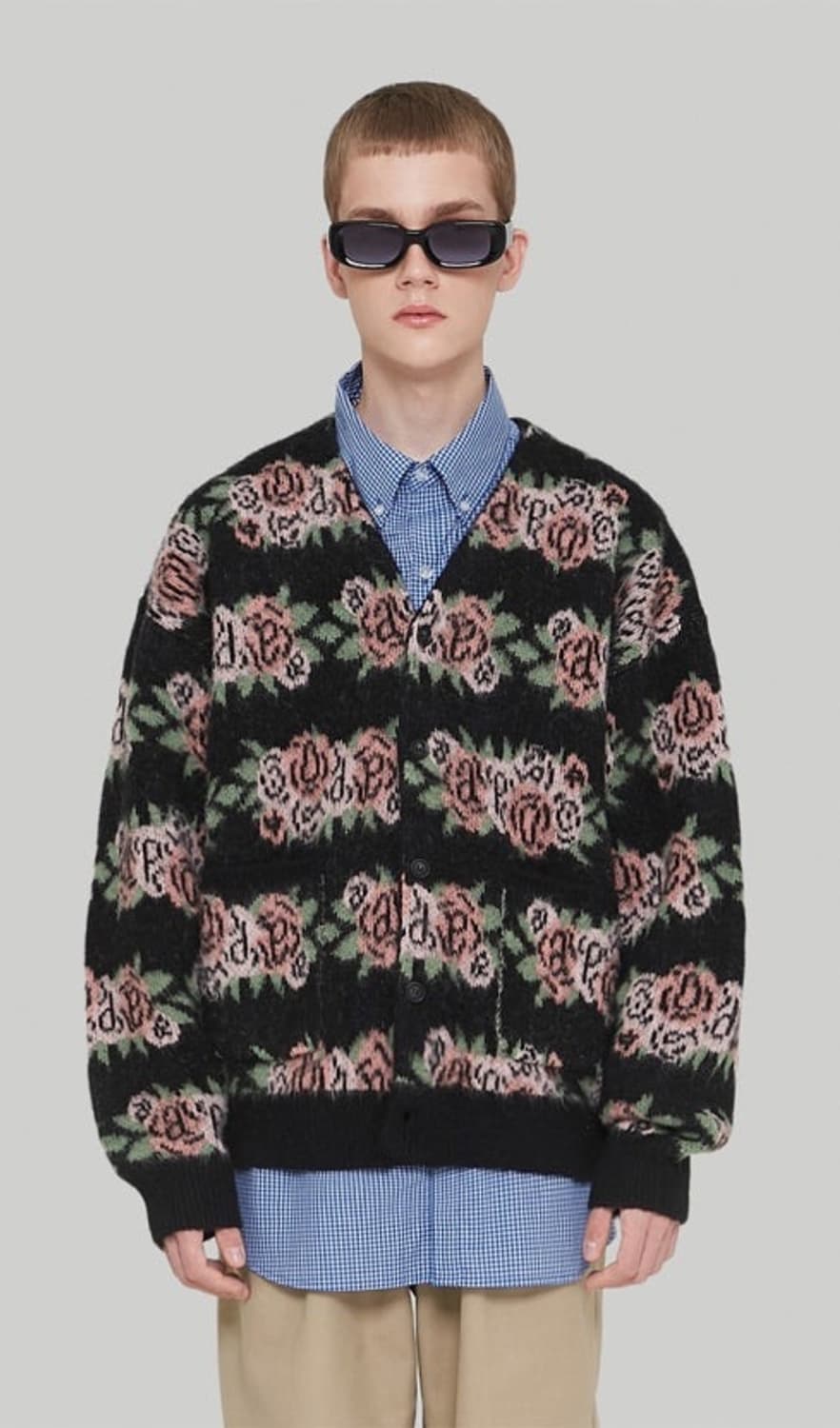 어피스오브케이크 Flower Pattern Cardigan Black 상품이미지2