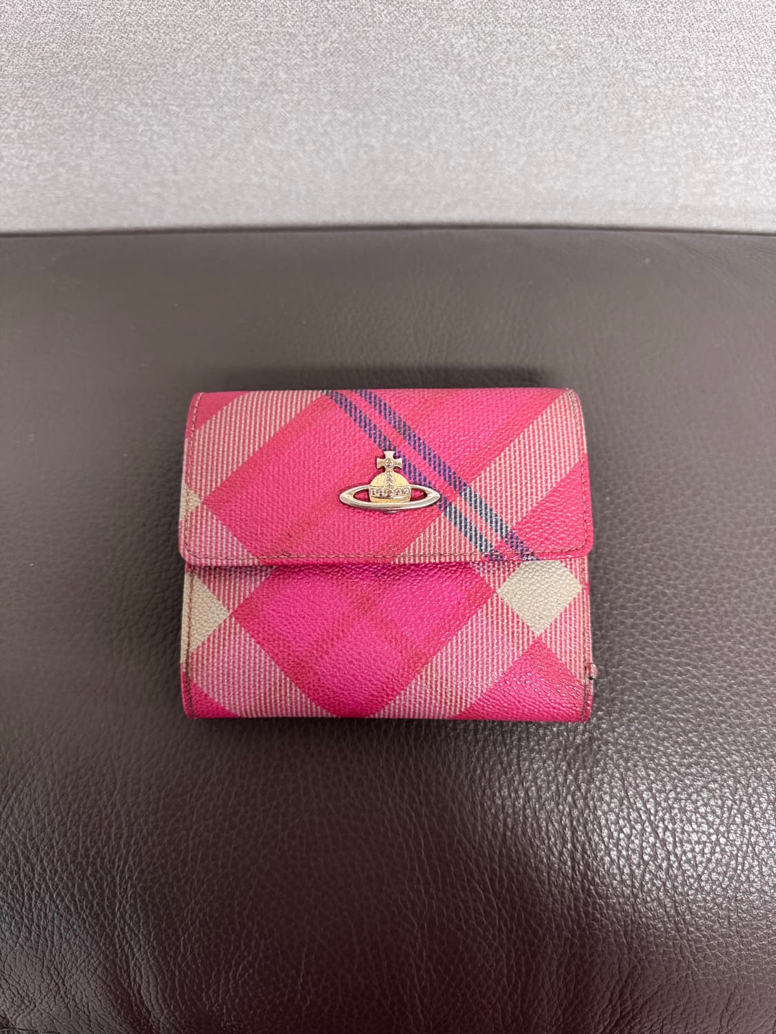 비비안웨스트우드 타탄체크 반지갑 상품이미지1