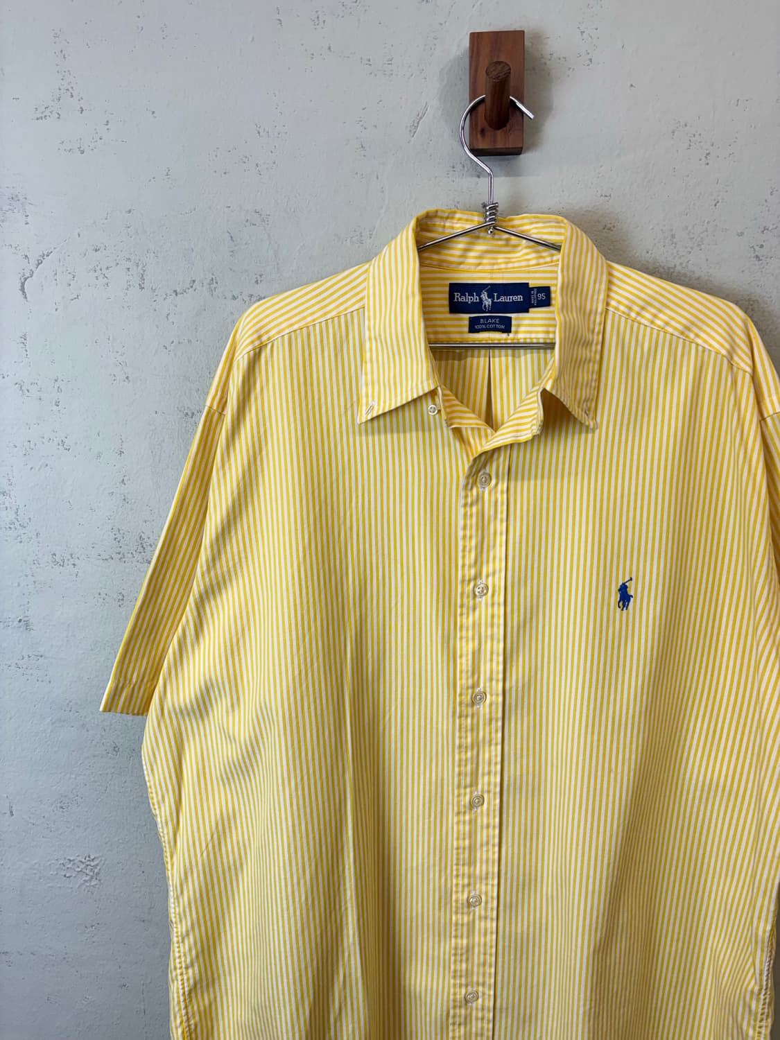 폴로랄프로렌 빈티지 옐로우 스트라이프 반팔 셔츠 상품이미지5