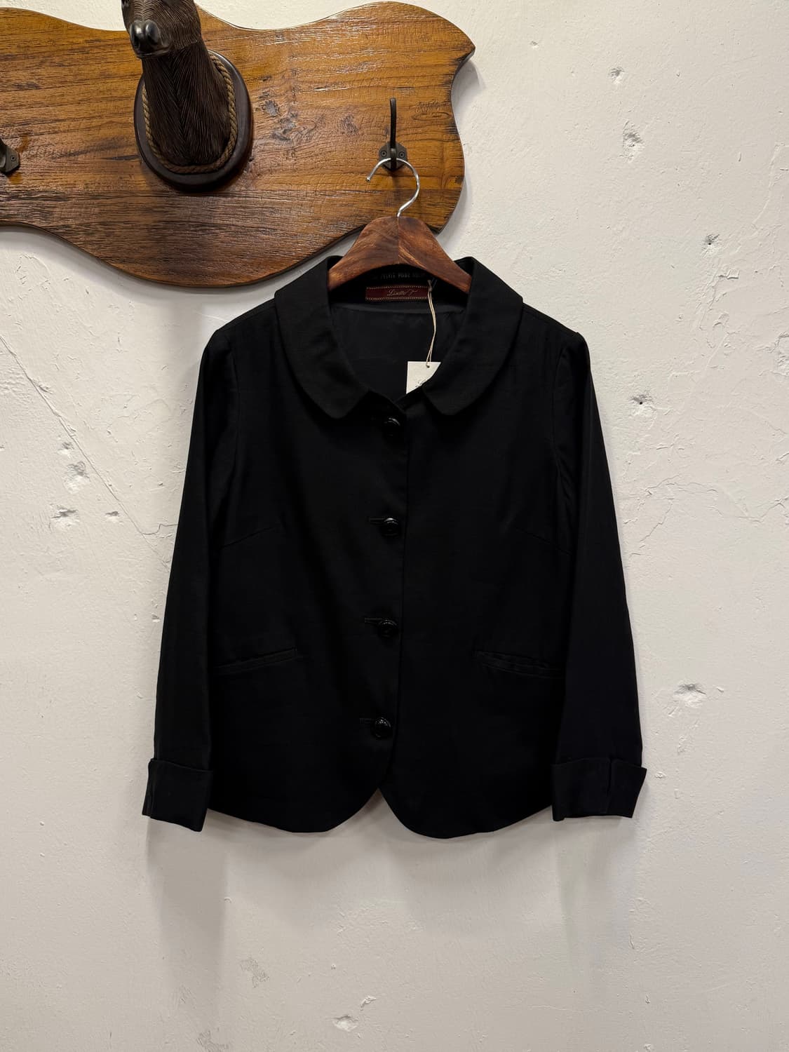 55) Lisette Black Tailored Silk Linen Ja 상품이미지2
