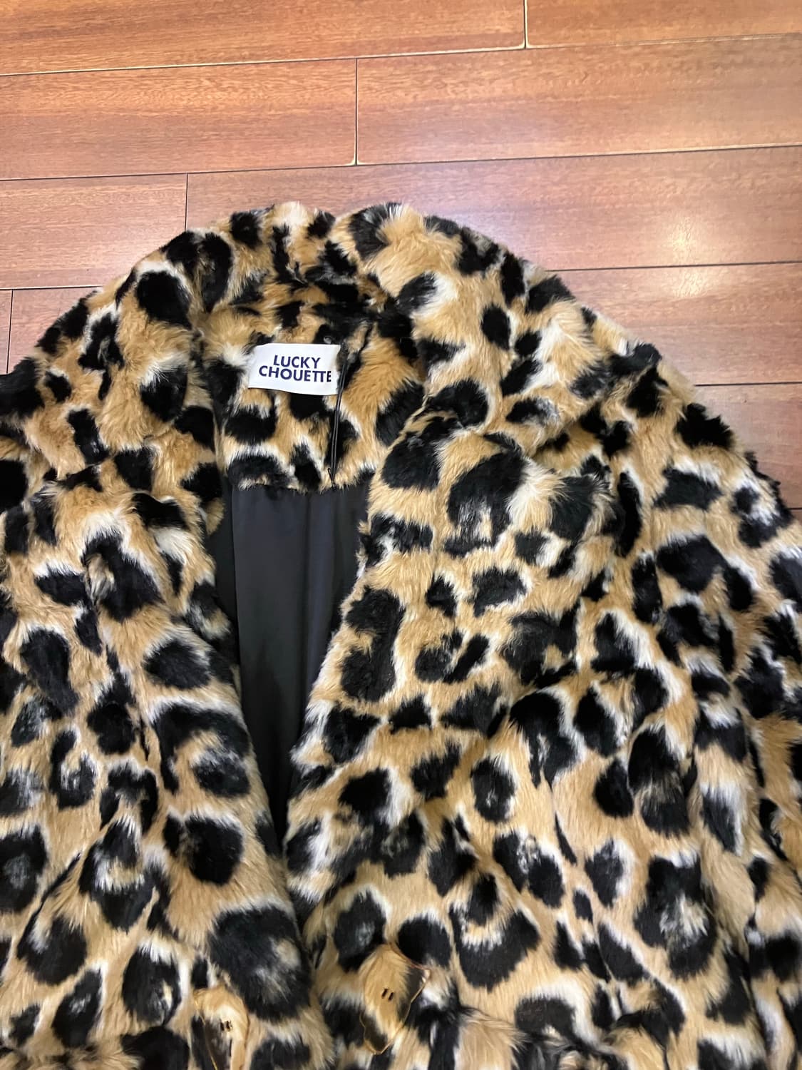 럭키슈에뜨 호피 퍼 코트 상품이미지3