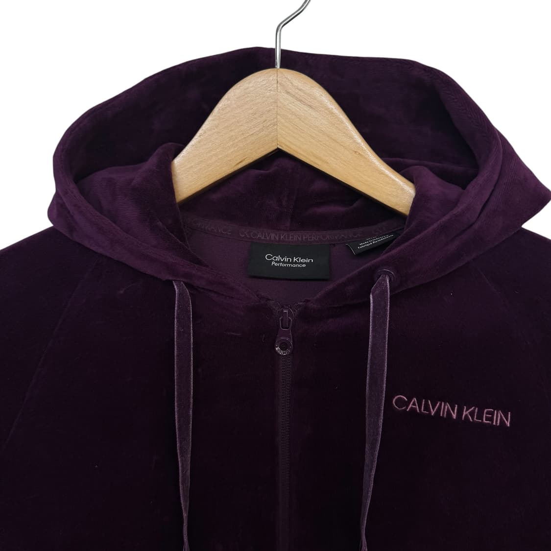 켈빈클라인 로고 벨벳 후드집업 상품이미지2