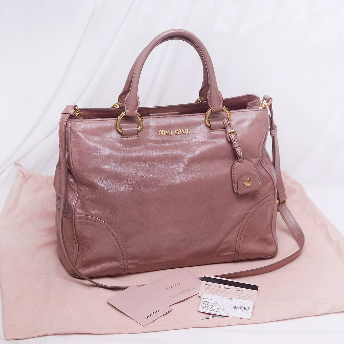 미우미우 (miu miu) 비텔로샤인 컨버터블 2웨이 토트.숄더.크로스백 상품이미지1