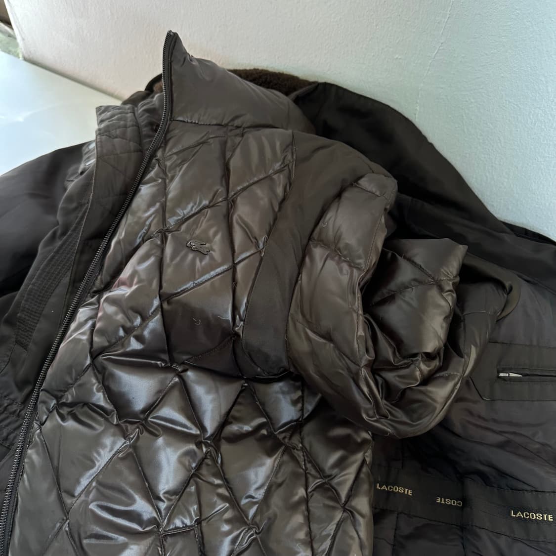 95 라코스테 딥브라운 내피 야상 점퍼 상품이미지9