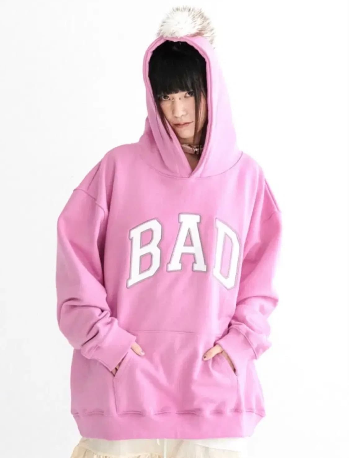 샵페어리 BAD 후디 핑크 상품이미지1